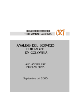 Análisis del Servicio Portador en Colombia