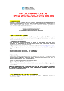 VIII CONCURSO DE SOLISTAS BASES CONVOCATORIA CURSO