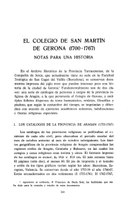 EL COLEGIO DE SAN MARTlN DE GERONA (1700-1767)
