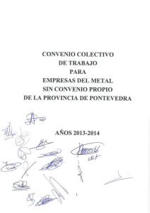 CONVENIO COLECTIVO DE TRABAJO PARA EMPRESAS