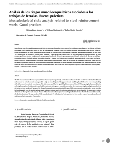 Musculoskeletal risks analysis related to steel reinforcement works