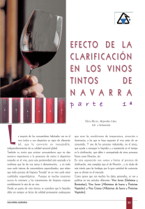 efecto de la clarificación en los vinos tintos de tintos de navarra