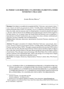 EL PODER Y LOS DERECHOS: UNA HISTORIA FLORENTINA