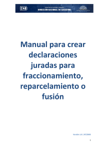 Manual para hacer declaraciones juradas para fraccionamiento