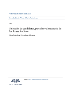Selección de candidatos, partidos y democracia de los Países