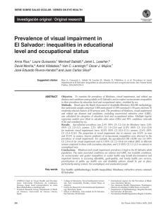 Prevalence of visual impairment in El Salvador: inequalities in