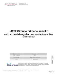 LA262 Circuito primario sencillo estructura triangular con aisladores