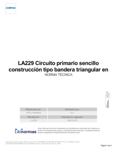 LA229 Circuito primario sencillo construcción tipo bandera