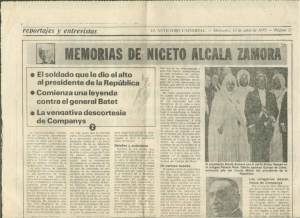 Memorias Niceto Alcalá Zamora