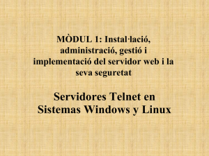 1. servidor telnet