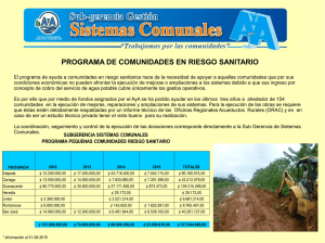PROGRAMA DE COMUNIDADES EN RIESGO SANITARIO