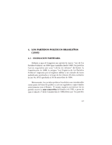 4. Los partidos políticos brasileños (1995)