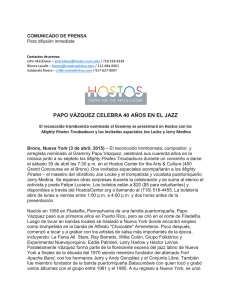 papo vázquez celebra 40 años en el jazz