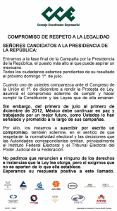 COMPROMISO DE RESPETO A LA LEGALIDAD SEÑORES