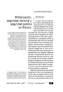 Militarización, seguridad nacional y seguridad pública en México