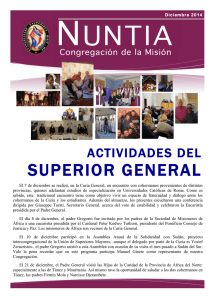 SUPERIOR GENERAL - Congregación de la Misión, Provincia