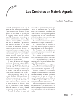 Contratos en las Tierras Ejidales