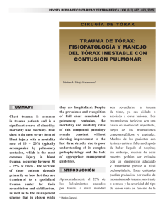 trauma de tórax: fisiopatología y manejo del tórax inestable con