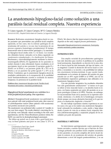 La anastomosis hipogloso-facial como solución a una parálisis