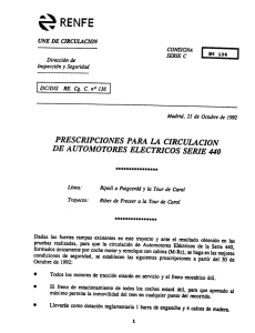 Prescripciones de circulación de automotores eléctricos de la