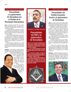 Precandidato del PAN a la gubernatura de Tamaulipas