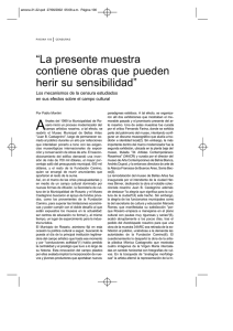 &ldquo;La presente muestra contiene obras que pueden herir su