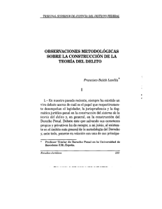 OBSERVACIONES METODOLÓGICAS