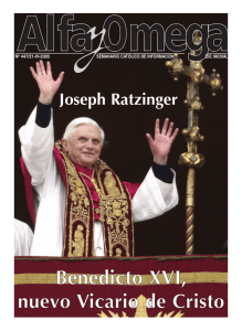 Benedicto XVI, nuevo Vicario de Cristo