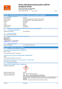 Ácido etilendiaminotetraacético (EDTA) Analytical Grade