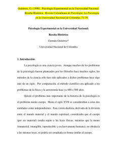 Gutiérrez, G. (1999). Psicología Experimental en la Universidad