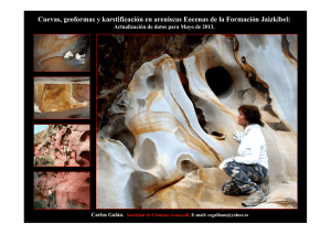 (Español) Cuevas, geoformas y karstificación en areniscas Eocenas