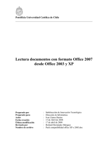 Pack compatibilidad office XP o 2003