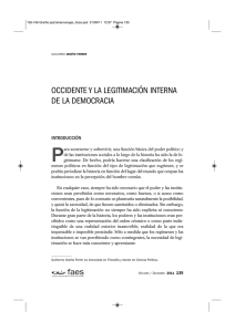 Occidente y la legitimación interna de la democracia