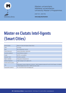 Màster en Ciutats Intel·ligents (Smart Cities)