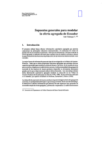 Supuestos generales para modelar la oferta agregada de Ecuador