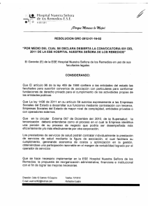 Resolución Por medio de la cual se Declara Desierta la Convocatoria