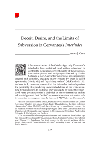Deceit, Desire, and the Limits of Subversion in Cervantes`s - H-Net