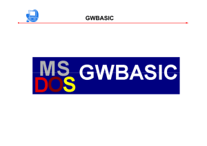 Instrucciones en GWBASIC