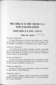 INDICE GENERAL DE LOS LIBROS COPIADOS DE LA SECCION