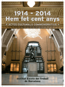 Actes culturals commemoratius - Escola del Treball de Barcelona