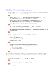Ecuaciones diferenciales lineales de orden n. - Canek