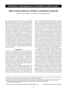 Hipertensión pulmonar debida a cardiopatía izquierda