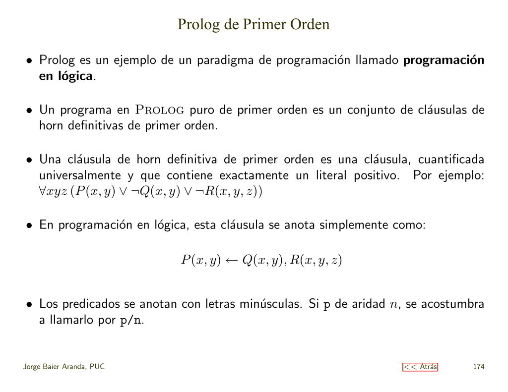 Prolog De Primer Orden