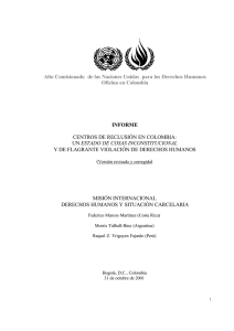 Informe Carceles - Oficina del Alto Comisionado de la ONU para los