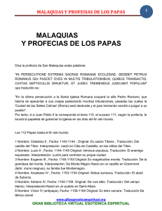 malaquias y profesias de los papas - Gran Fratervidad Tao Gnóstica