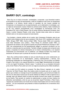 Biografía Barry Guy - Centro Nacional de Difusión Musical