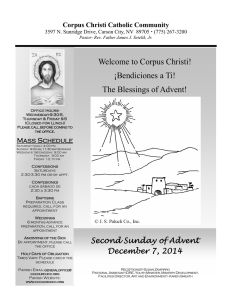 The Blessings of Advent! - Corpus Christi Catholic Church