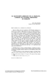 El manuscrito jerezano de La Mojigata, comedia de Leandro
