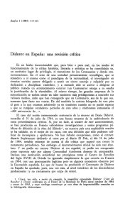Diderot en España: una revisión crítica