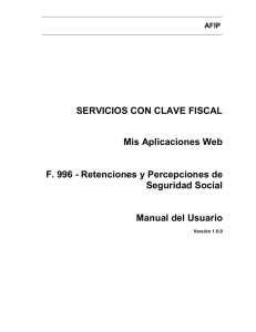 SERVICIOS CON CLAVE FISCAL Mis Aplicaciones Web F. 996